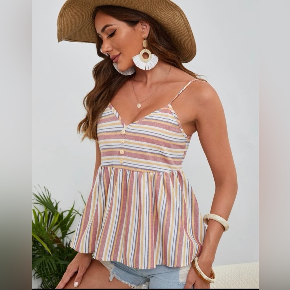 Striped Babydoll Tank